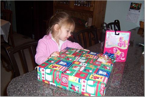 Avry Opening Christmas Present 2004