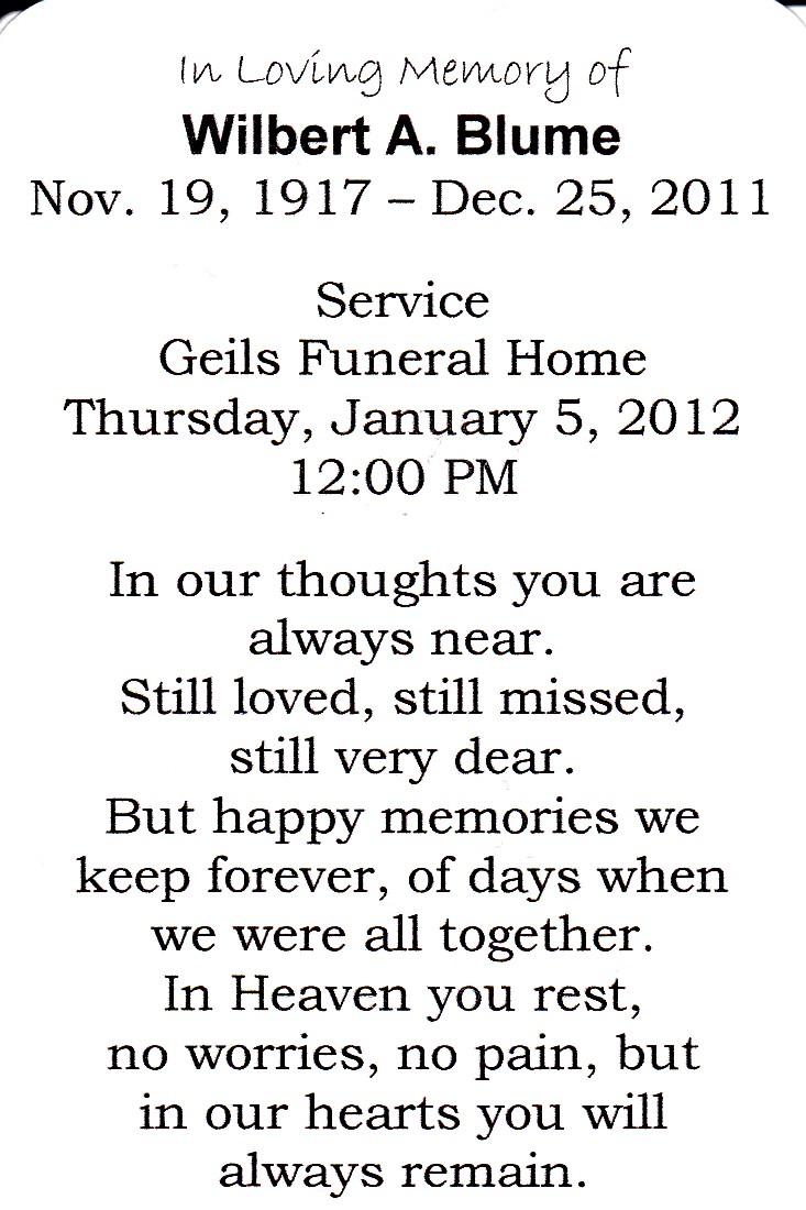 Grandpa Memorial Card 2