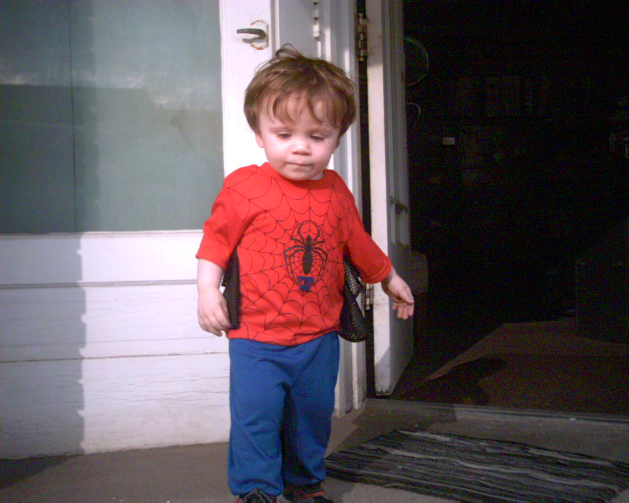 Thomas as Spiderman