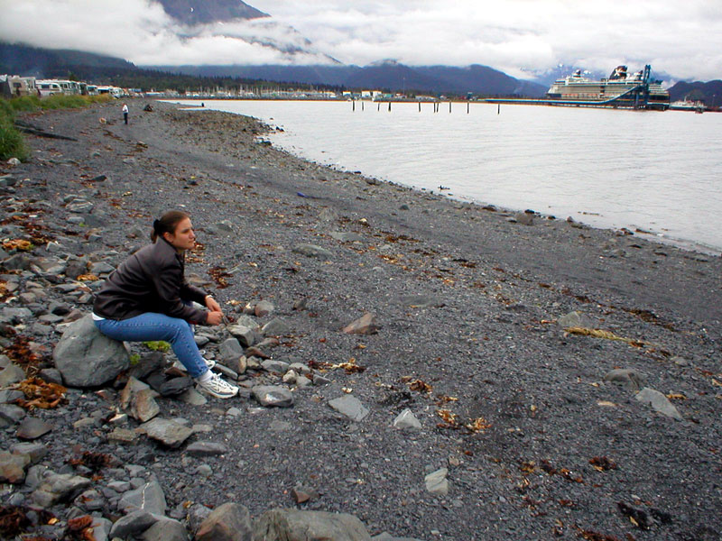 Erica Sitting on Rock 03