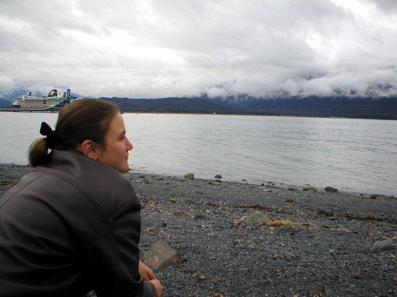 Erica Sitting on Rock 04