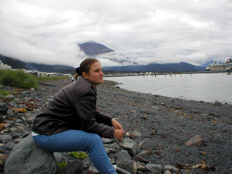 Erica Sitting on Rock 05