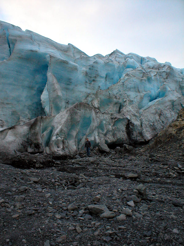 Andy Touching Glacier2
