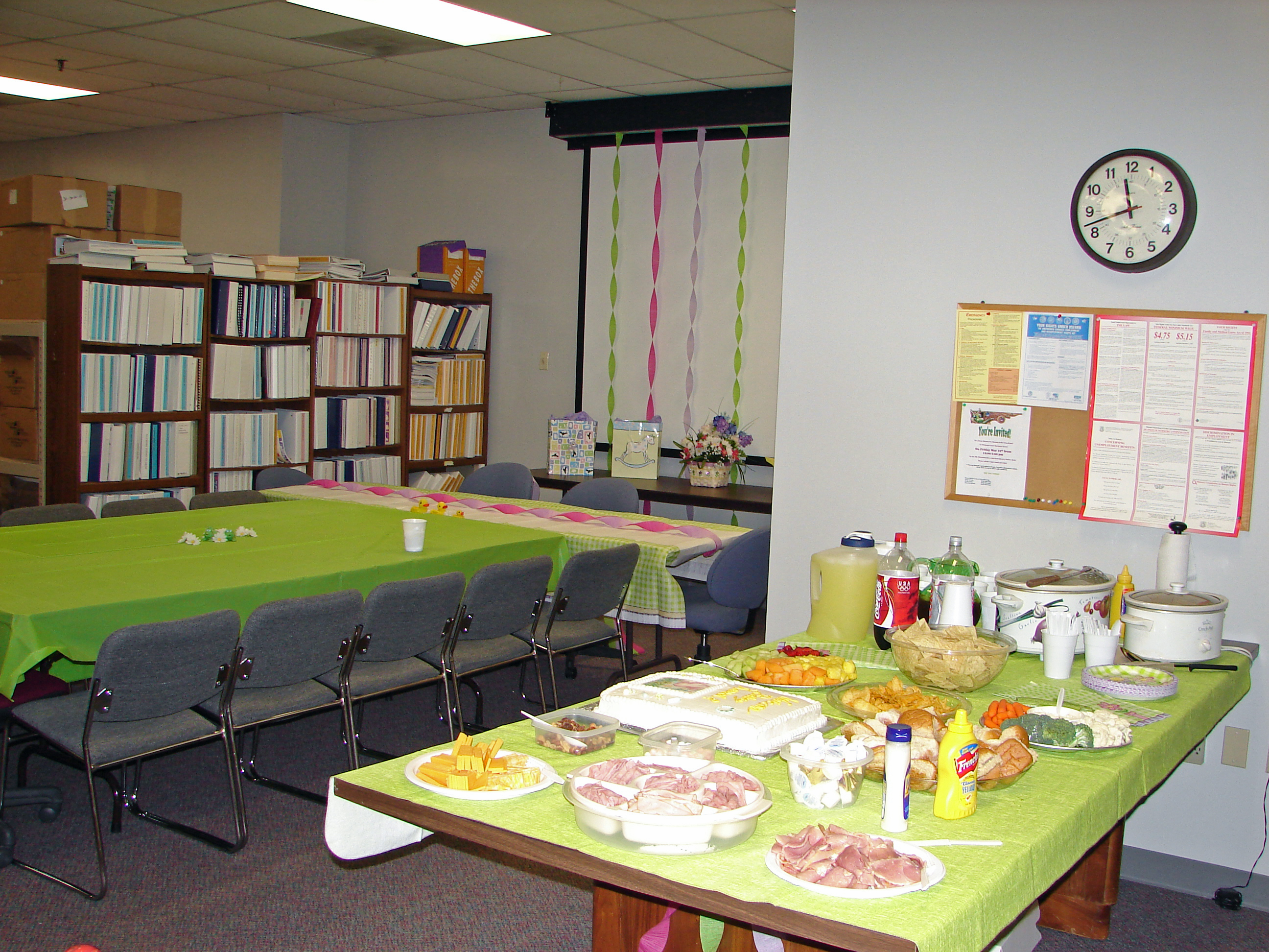 Food Table and Decorations