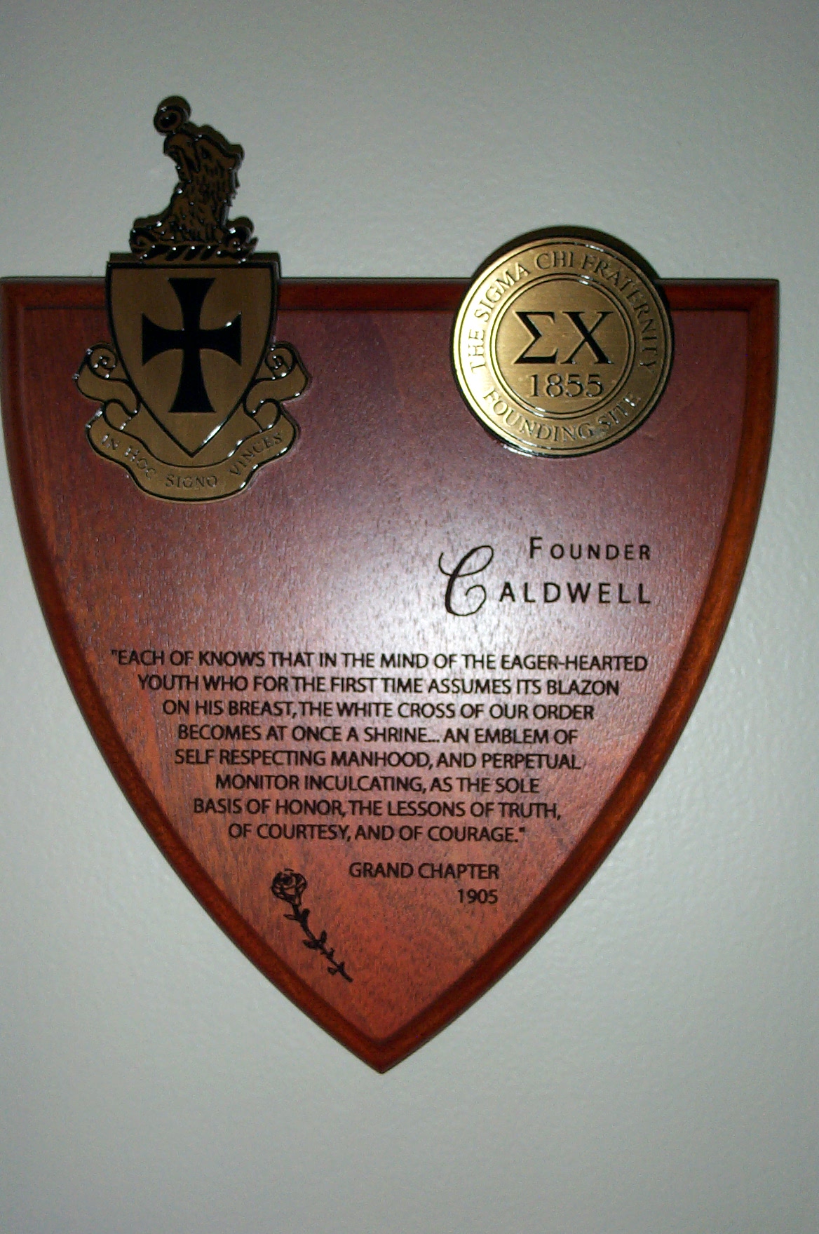 Caldwell Plaque