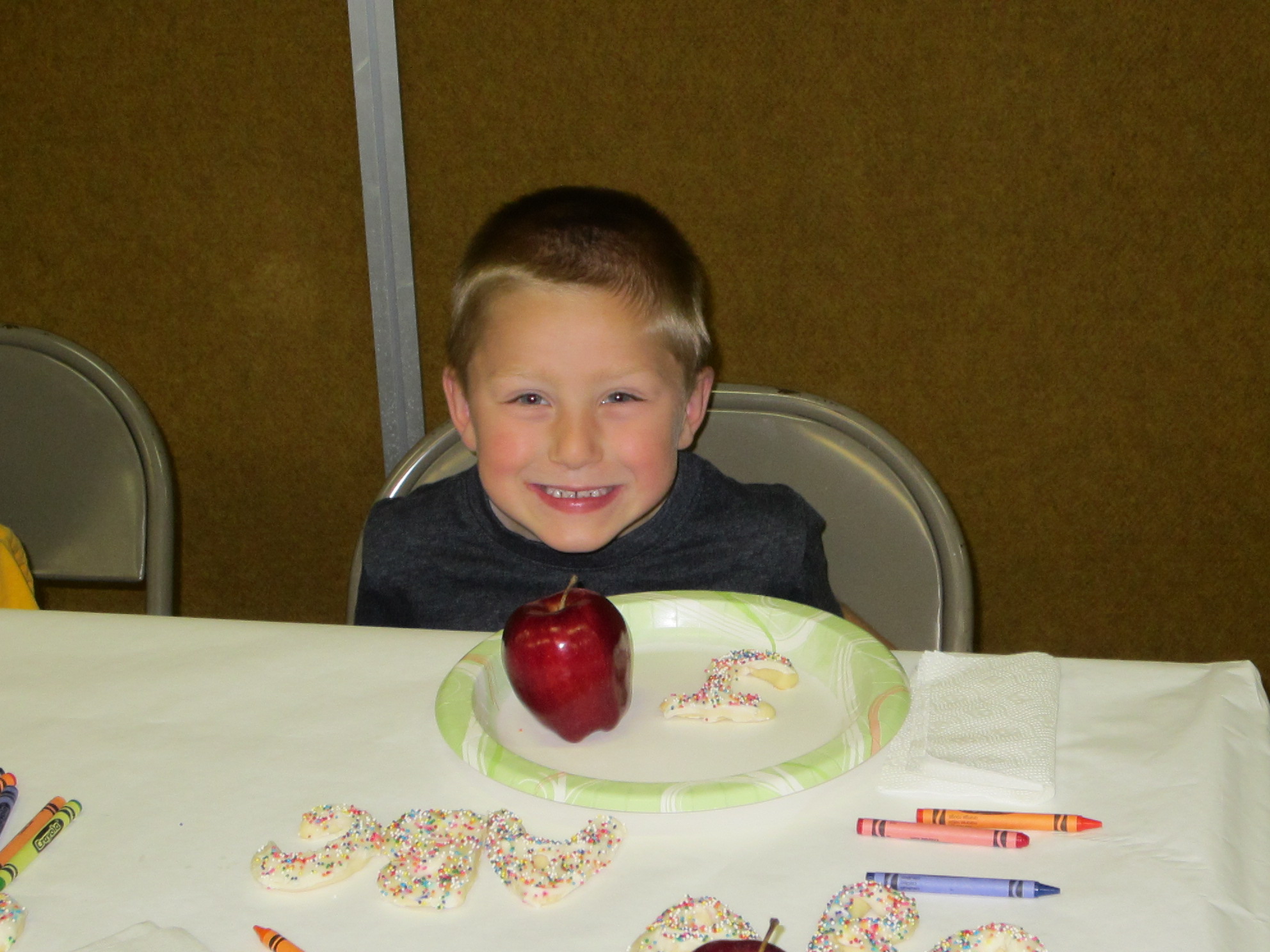 John Receives His Kindergarten Backpack (September 2013)